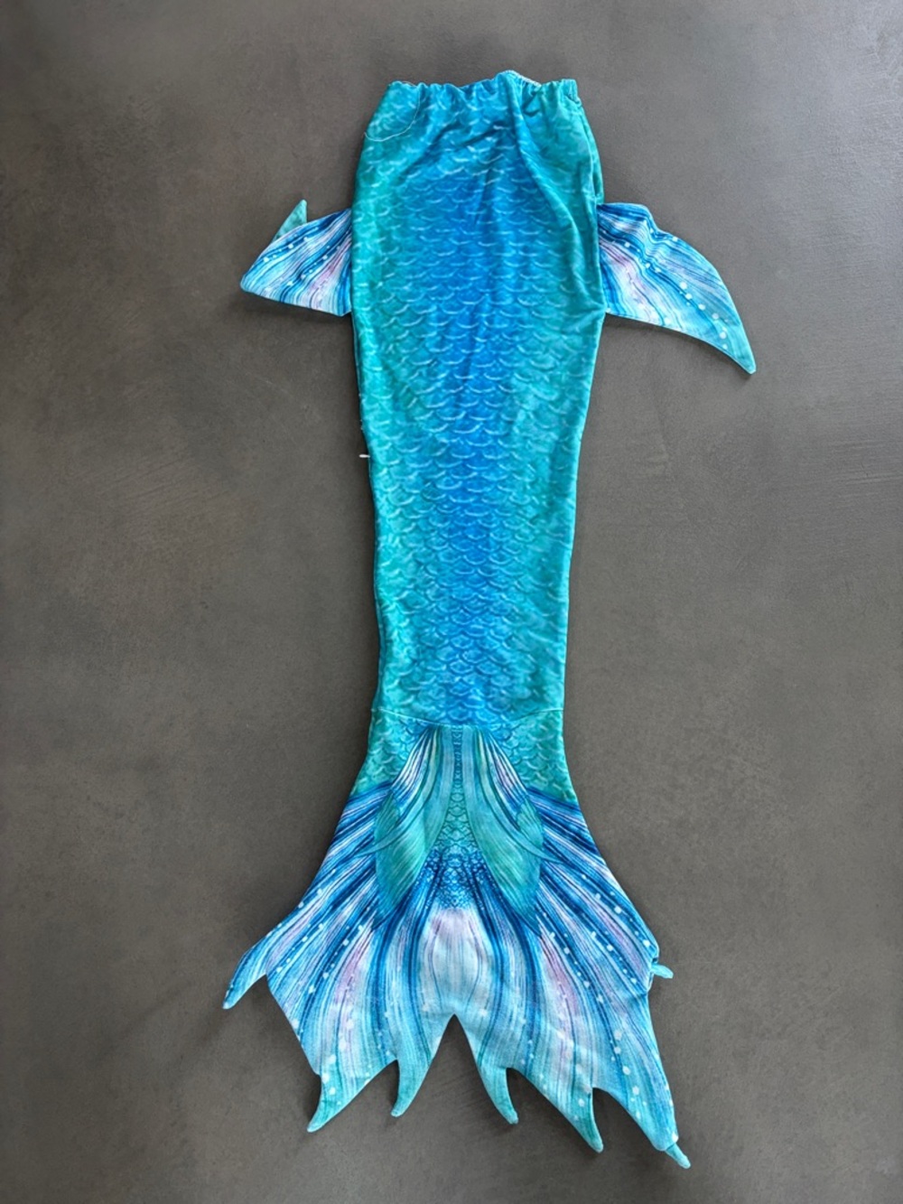 Turquoise Mermaid Tail Kids Swim Coverup